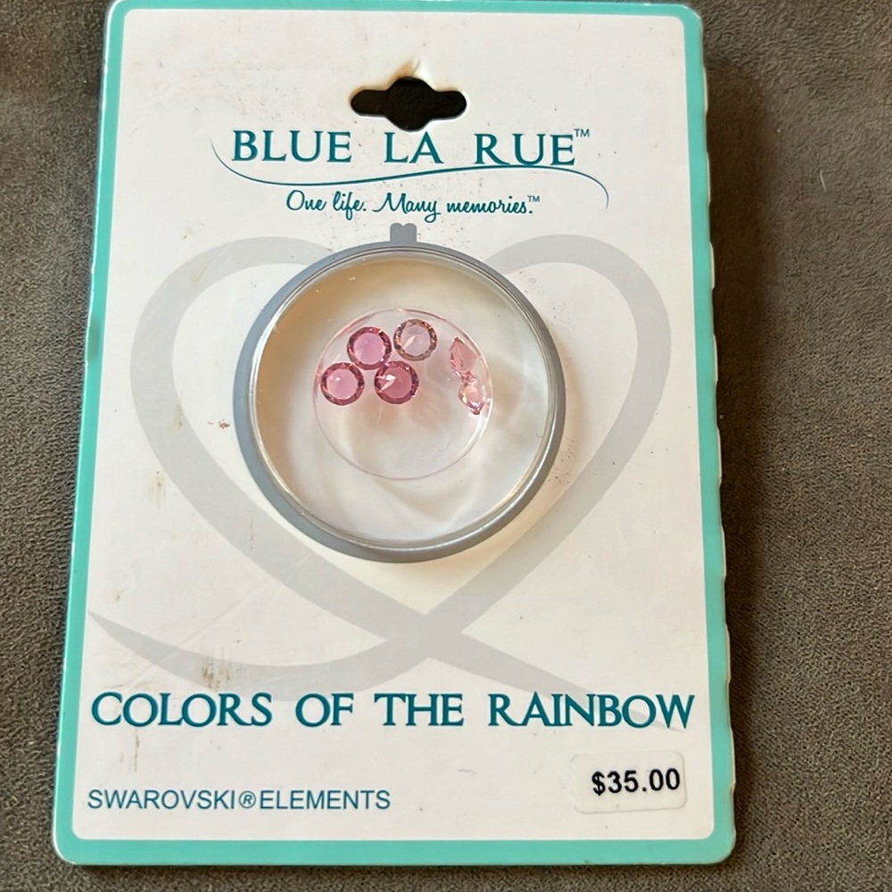 Blue La Rue Pink Swarovski Gems for locket